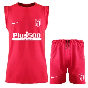 ست تاپ و شلوارک مردانه طرح اتلتیکو مادرید مدل 140148527 رنگ قرمز