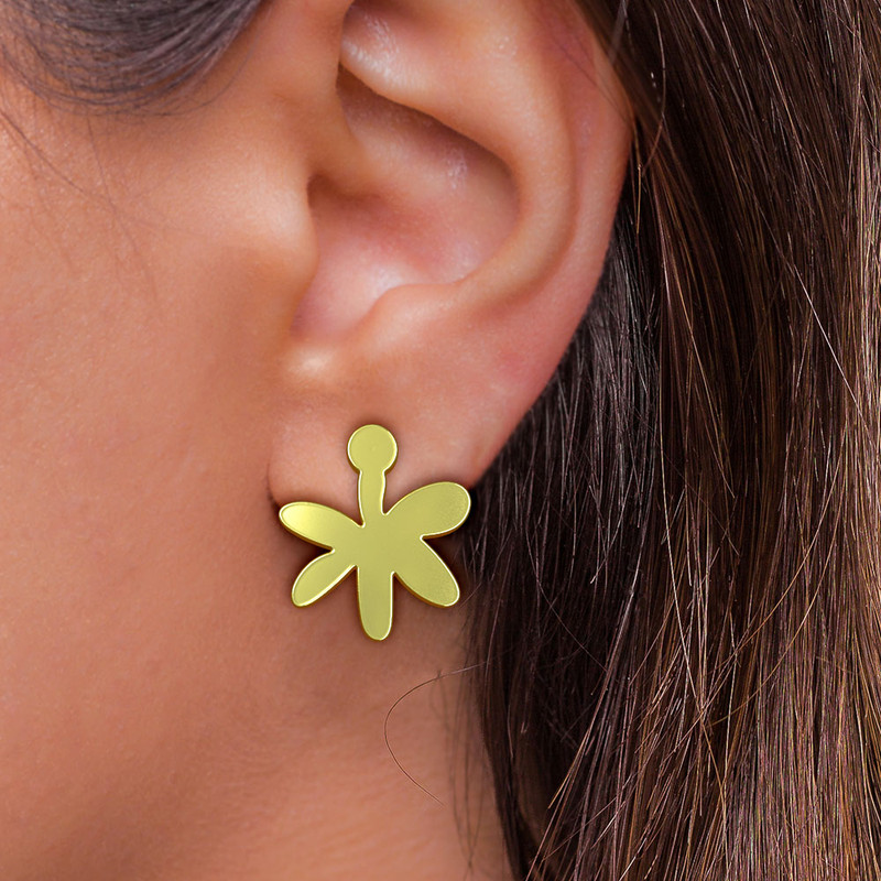 گوشواره طلا 18 عیار زنانه مدوپد مدل گل کد GA1-12606 گوشواره طلا 18 عیار زنانه مدوپد مدل گل کد GA1-12606