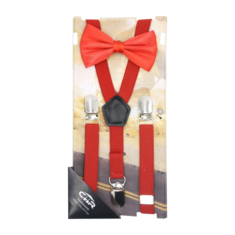 ست پاپیون و ساسبند پسرانه سی اچ آر کد K008RD