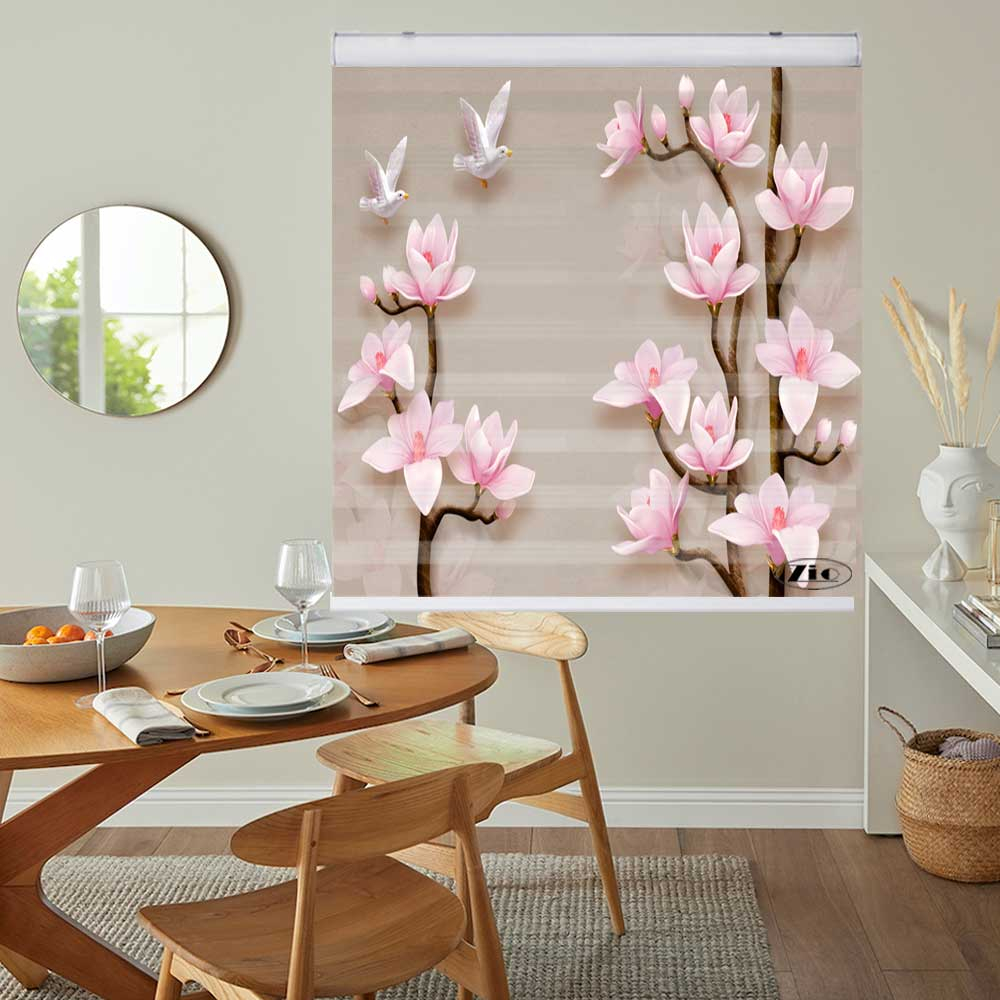 پرده زبرا زیو کد 3D1324 سایز 150x150 سانتی متر