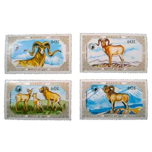 تمبر یادگاری مدل حیوانات کد a-829 مجموعه 4 عددی