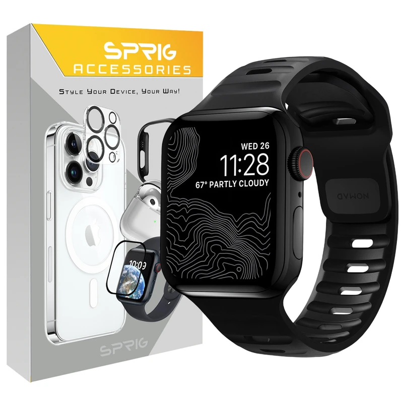 بند اسپریگ مدل Spig Sport strap مناسب برای اپل واچ Series SE 2022 44mm / SE 2021 44mm / Series 5 44mm / Series 6 44mm / SE 44mm