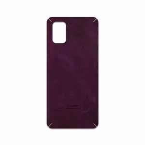 MAHOOT Red Violet Buffalo Leather Cover Sticker for Samsung Galaxy M51