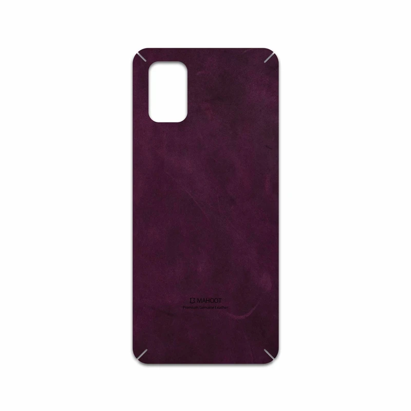 برچسب پوششی ماهوت مدل Red Violet Buffalo Leather مناسب برای گوشی موبایل سامسونگ Galaxy M51