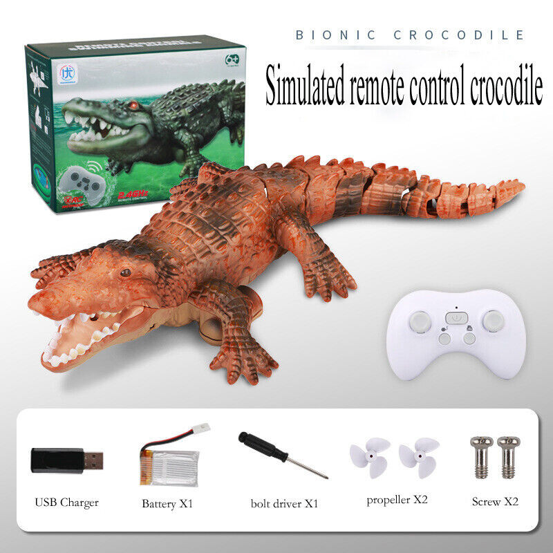 اسباب بازی کنترلی مدل کروکودیل طرح تمساح شناگر کد 18001/1