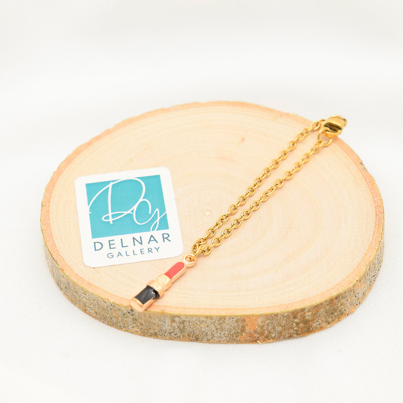 آویز ساعت زنانه دلنار گالری مدل رژ لب