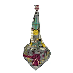 روسری زنانه مدل ساتن طرح کمربندی