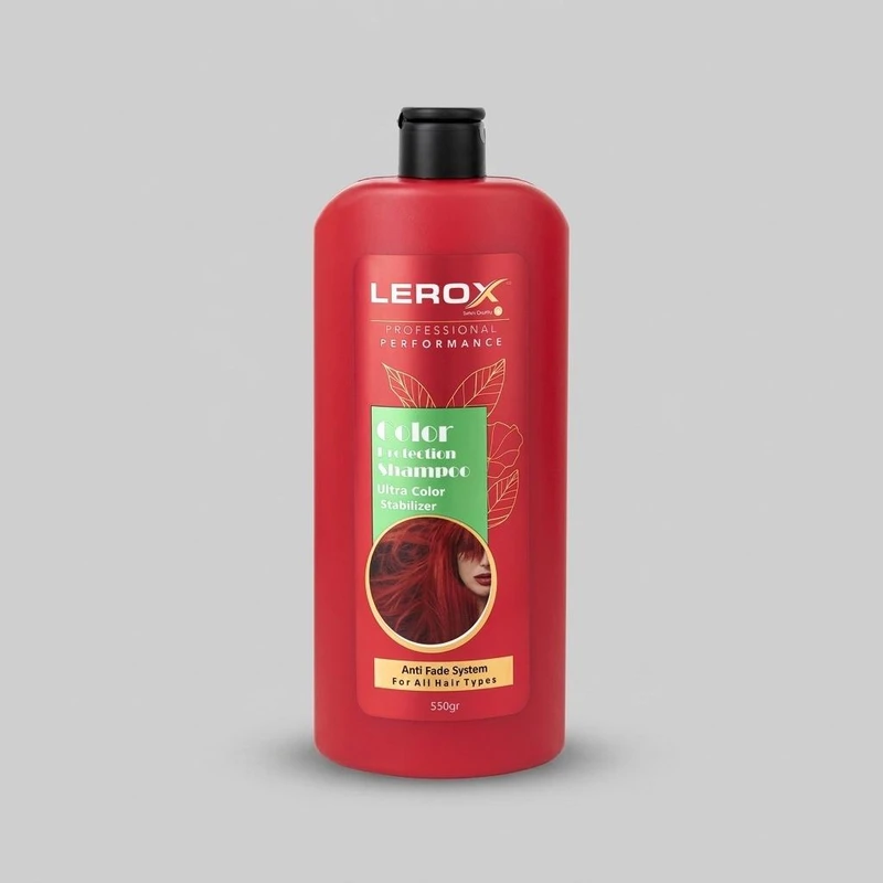 شامپو تثبیت کننده رنگ مو لروکس مدل Color Protection حجم 550 میلی‌لیتر