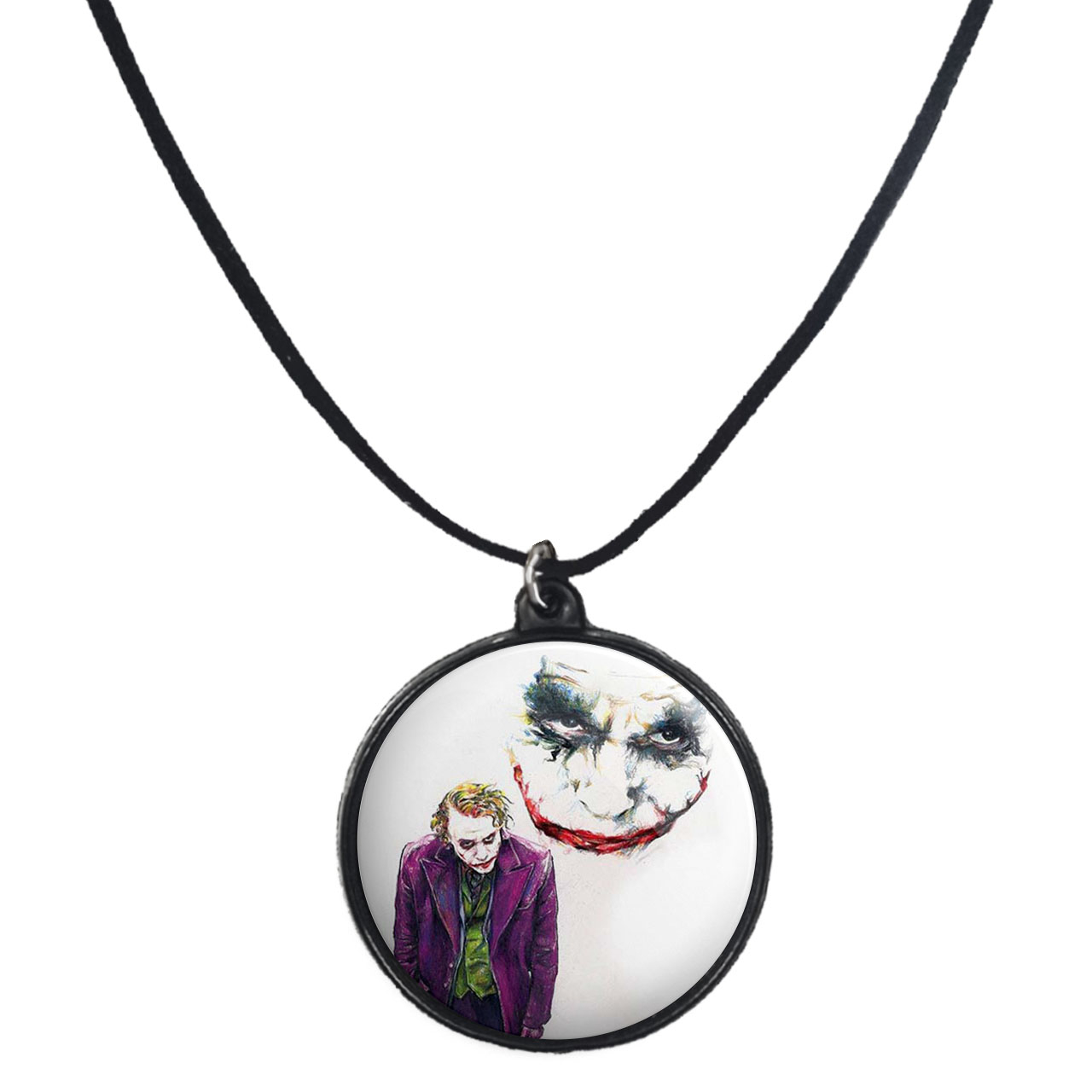 گردنبند پرمانه طرح جوکر کد pmb.6084 مدل دو طرفه