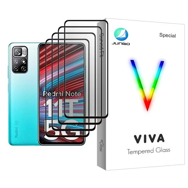 محافظ صفحه نمایش جانبو مدل Viva Glass MIX004 مناسب برای گوشی موبایل شیائومی Redmi Note 11T 5G بسته چهار عددی
