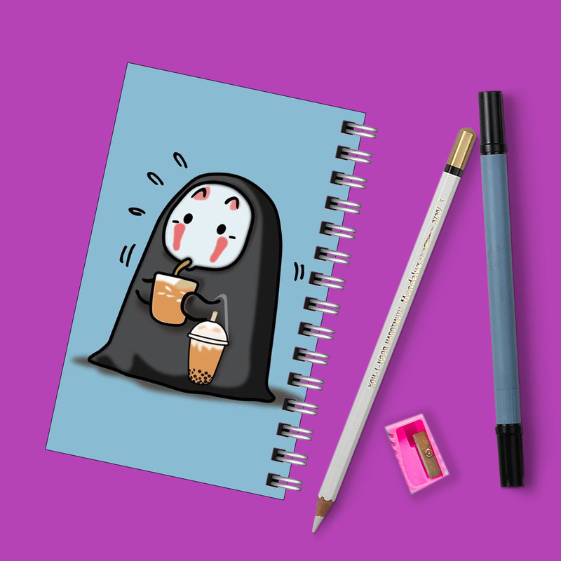 دفترچه یادداشت مدل to do list طرح شخصیت بی چهره و استارباکس کد 1250079