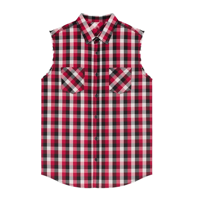 شومیز بدون آستین یقه برگردان دخترانه مدل 7105