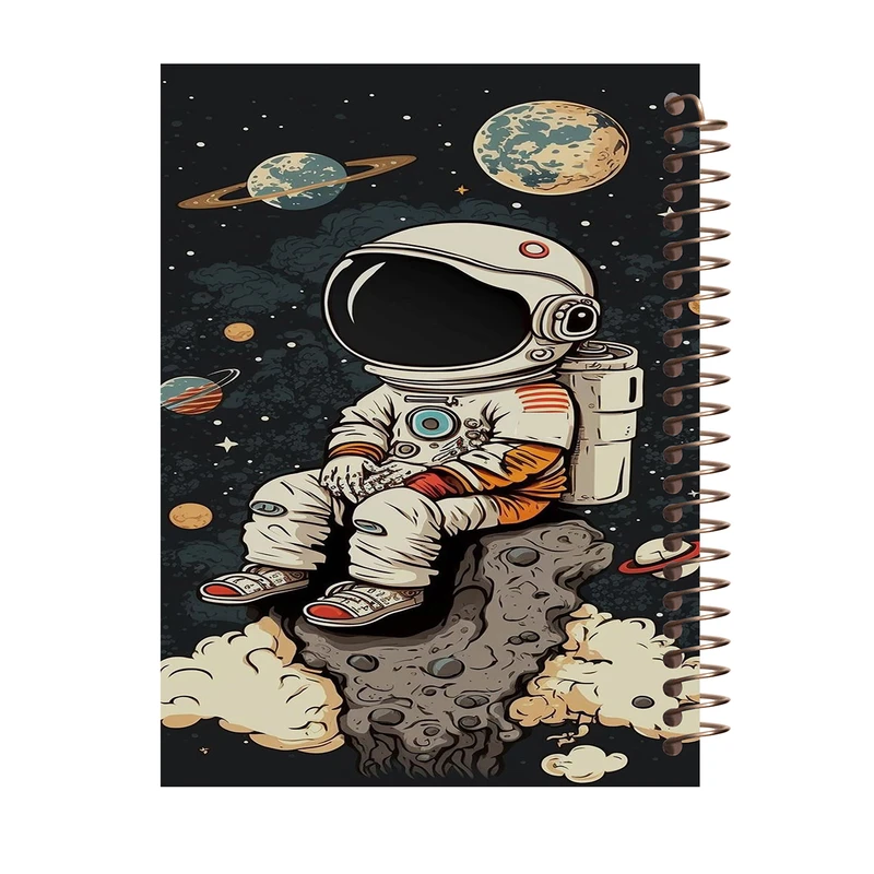 دفتر مشق 80 برگ طرح فضانورد کد J555