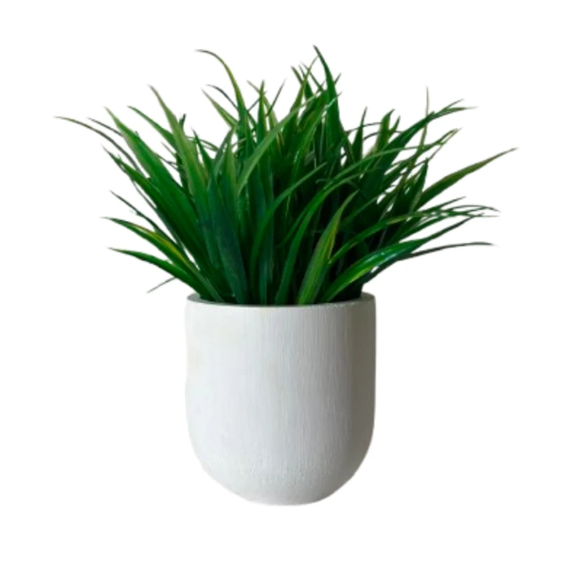 گلدان به همراه گل مصنوعی مدل استوانه رزماری کد 830