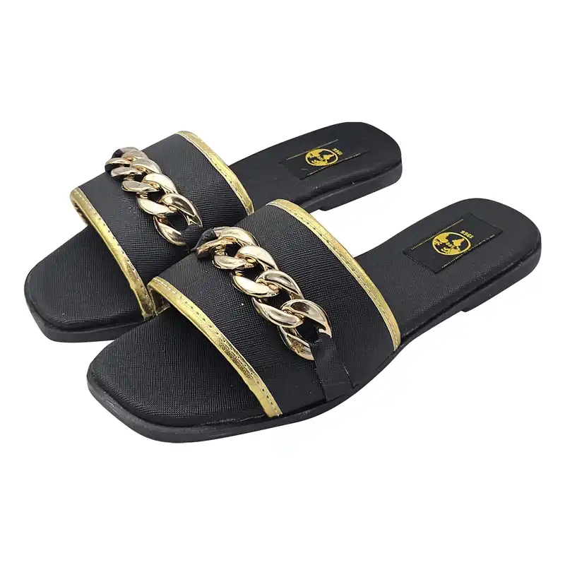 صندل زنانه سیی مدل زنجیری کد 2104