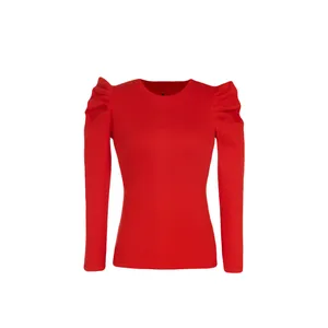 بلوز آستین بلند زنانه بنیس مدل آینوش رنگ قرمز