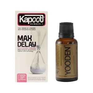 کاندوم کاپوت مدل Max Delay بسته 12 عددی به همراه روغن یودن کد 01 حجم 30 میلی لیتر