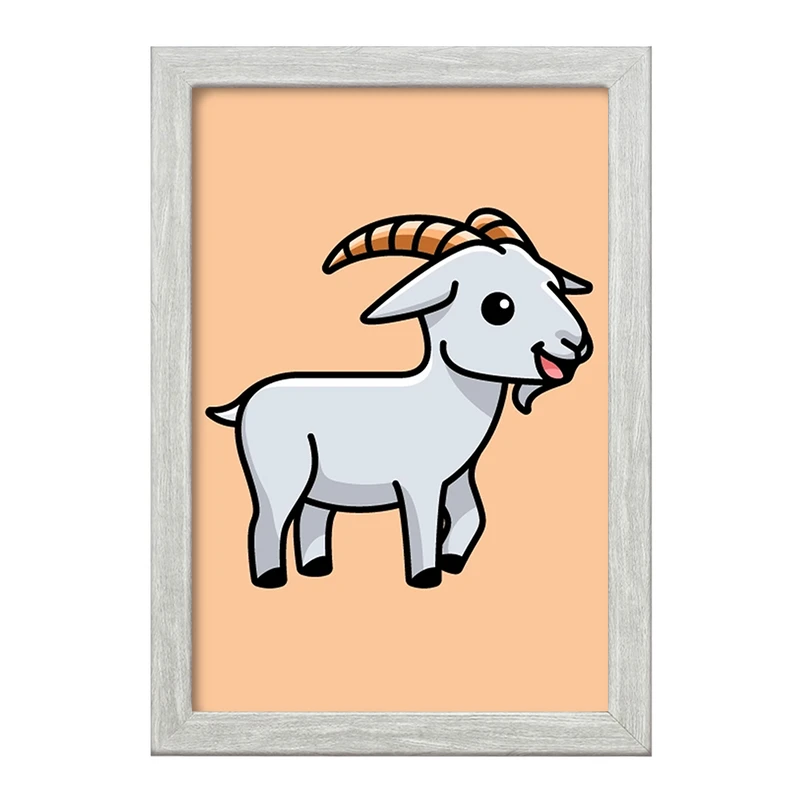 تابلو خندالو طرح حیوانات بامزه بز کد 28185