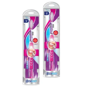 مسواک کانفیدنت مدل Shine Bristeles مجموعه 2 عددی با برس نرم