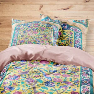 سرویس روتختی مدوپد طرح گل و پرنده مدل pod00277 یک نفره 4 تکه