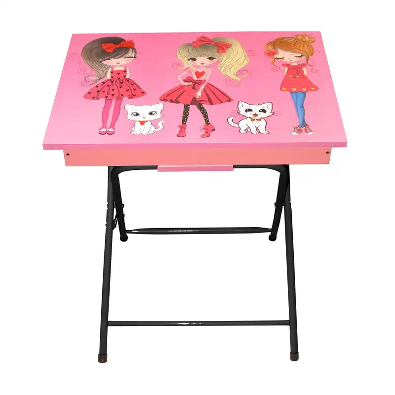 ست میز تحریر و صندلی میزیمو مدل دختر چکمه پوش کد 14