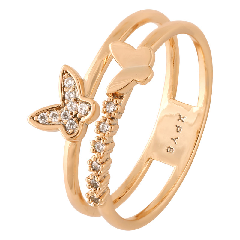 انگشتر زنانه ژوپینگ مدل پروانه کد R3575