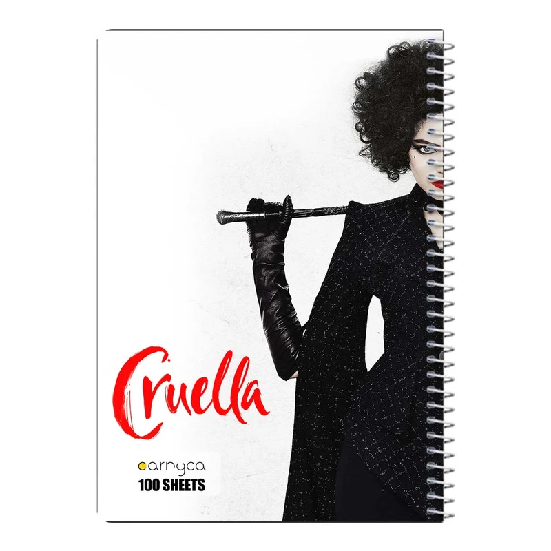 دفتر مشق 100 برگ سیمی کارنیکا طرح کروئلا Cruella کد 59984