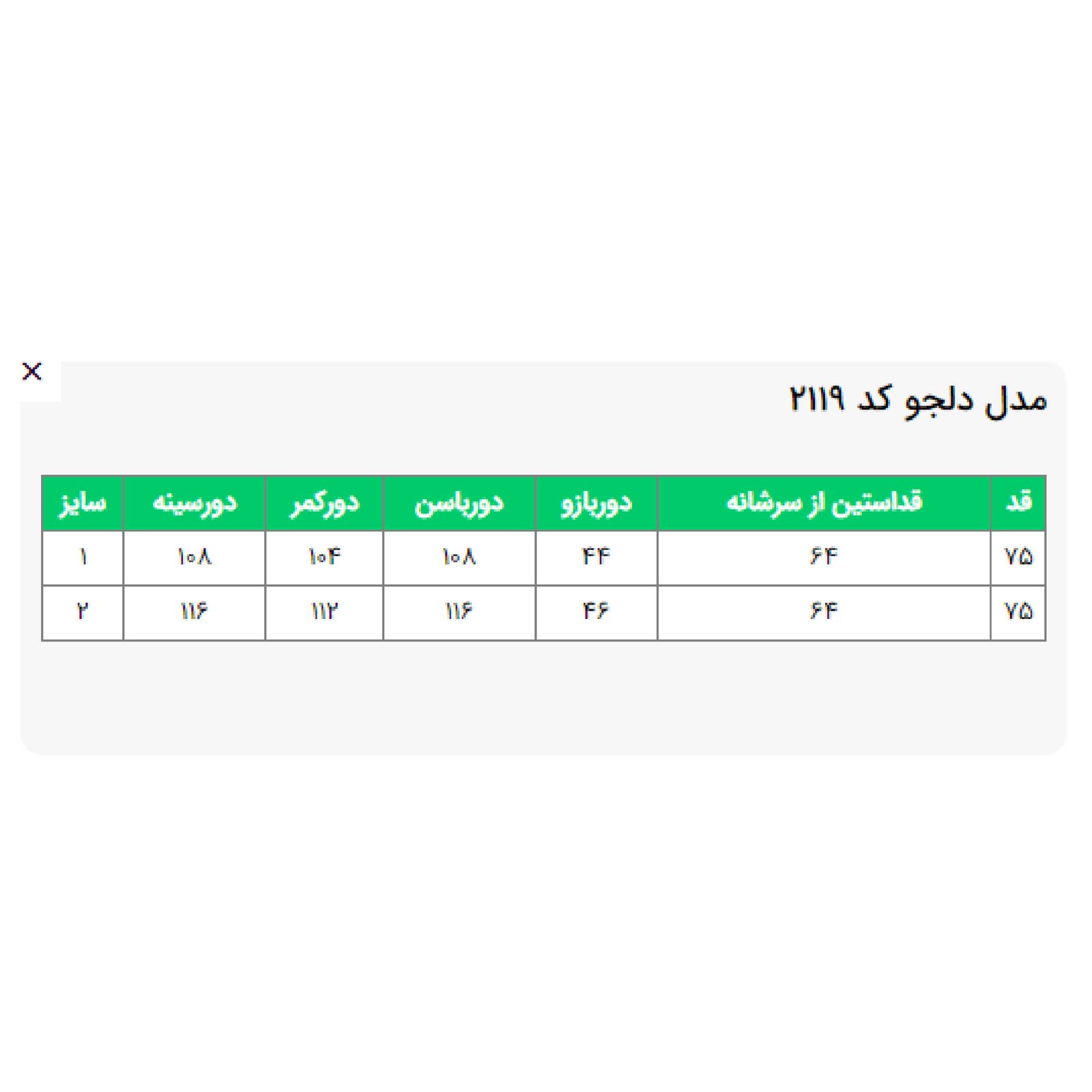 مانتو زنانه السانا مدل دلجو کد 211901 -  - 7