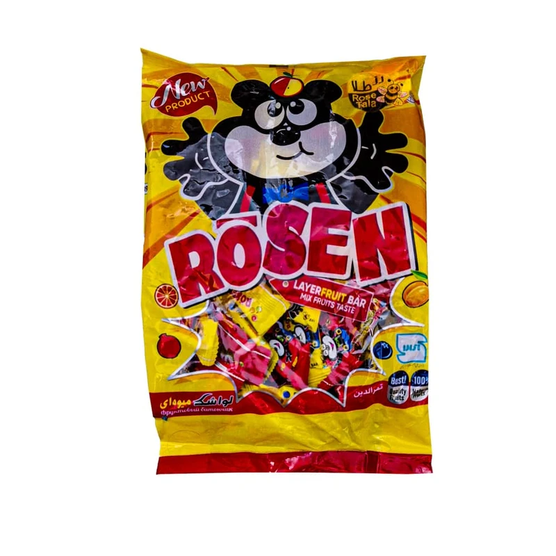 لواشک پذیرایی 4 لایه رز طلا خرسی  - 1000 گرم