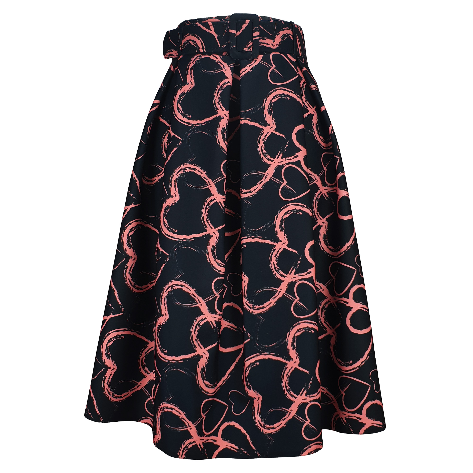 دامن زنانه مدل قلب کد PileGalamBlaLovRash