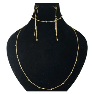 نیم ست طلا 18 عیار زنانه با طرح ال برناردو دوست خوب مدل DK1024