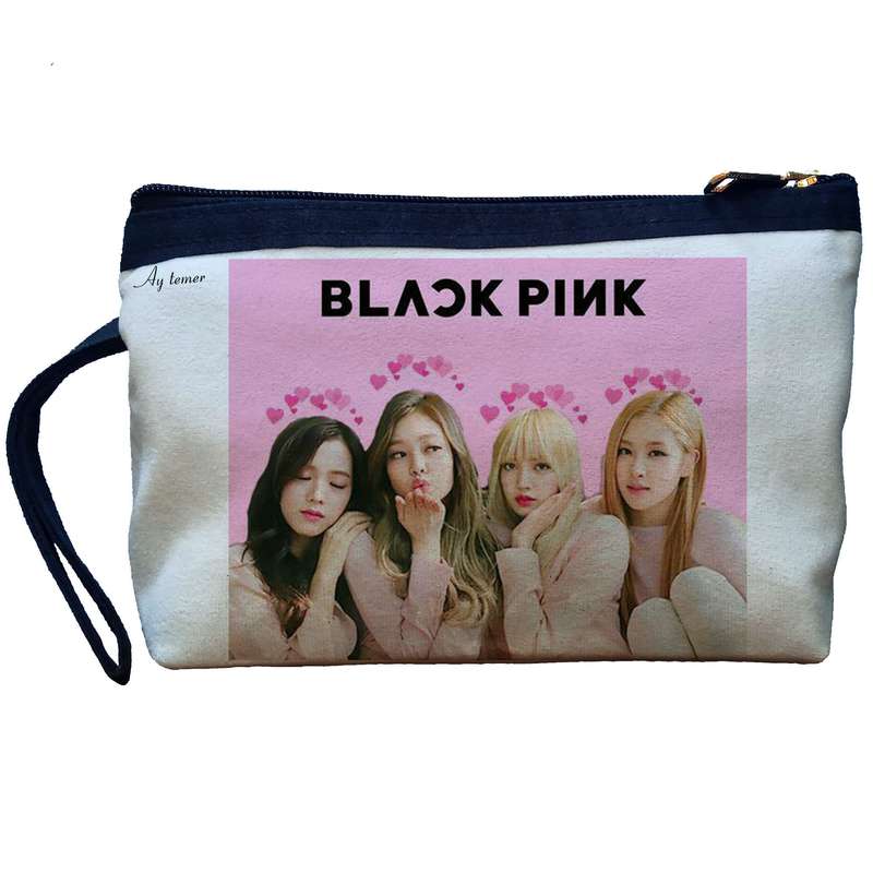 کیف لوازم آرایش زنانه آی تمر مدل بلک پینک کد 148