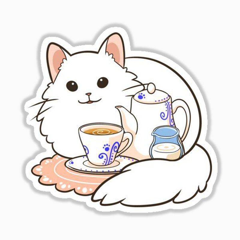 استیکر لپ تاپ و موبایل بووم طرح گربه کد 22