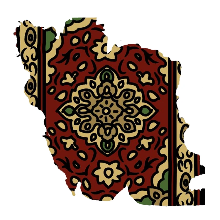 استیکر پارچه و لباس پاد آفرین مدل نقشه ایران کد S2078