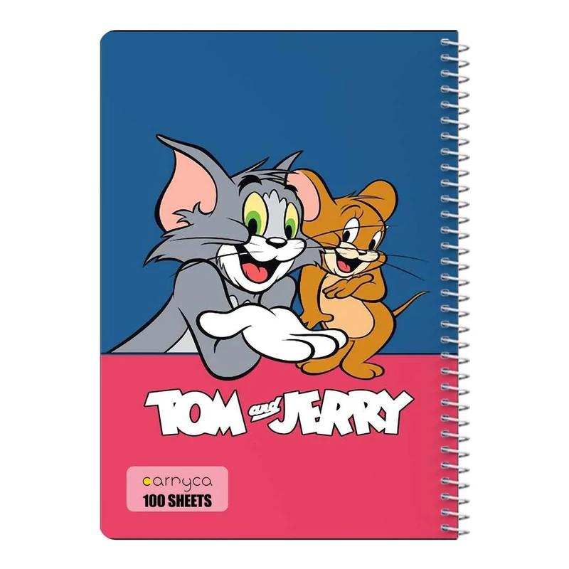 دفتر مشق 100 برگ سیمی کارنیکا طرح تام و جری tom & jerry کد 12472