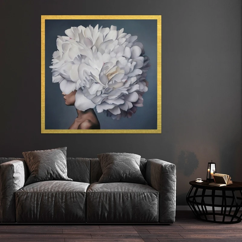 تابلو بکلیت طرح گل مدرن دکوراتیو مدل قاب شاسی T-S10205