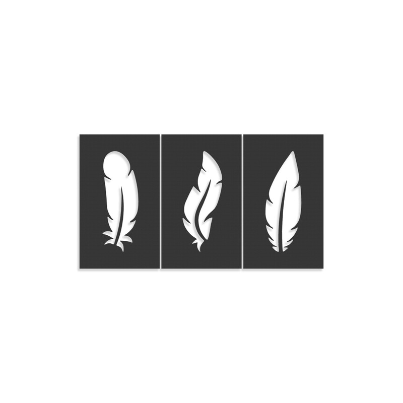 دیوارکوب طرح پر مدل fe-b01 مجموعه سه عددی