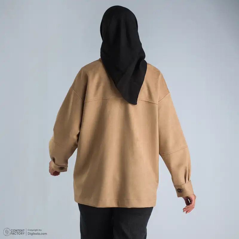 پالتو زنانه گردیه مدل 332114 رنگ قهوه‌ای