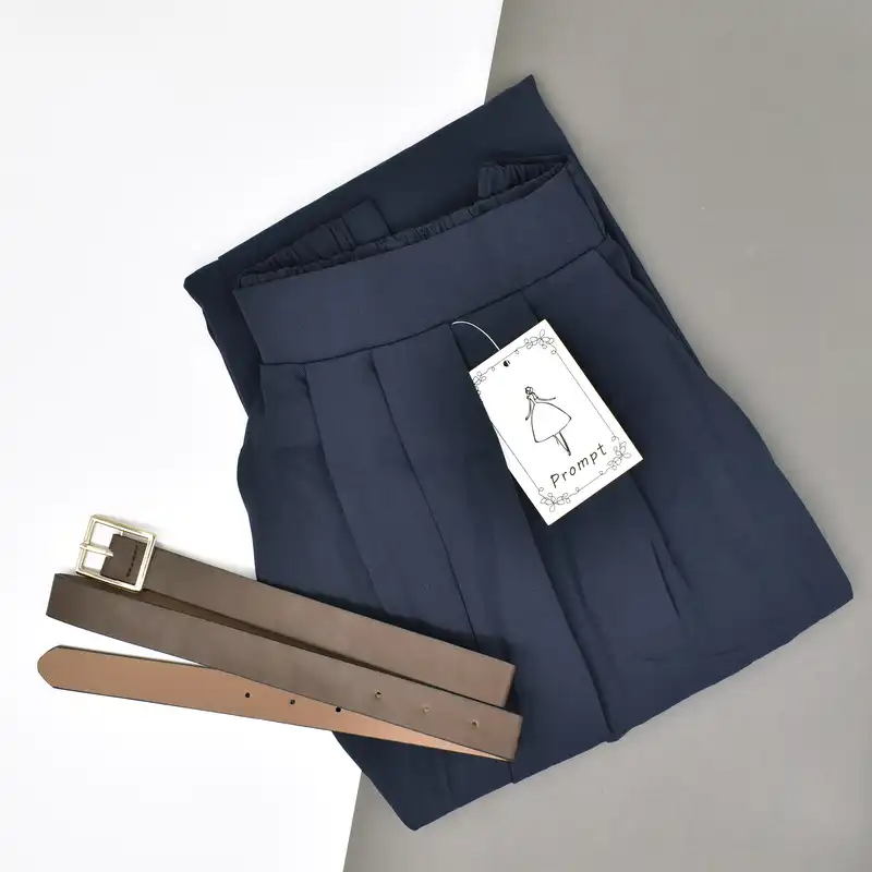 دامن پلیسه‌دار زنانه مدل آیسن کد M5179 رنگ سرمه‌ای