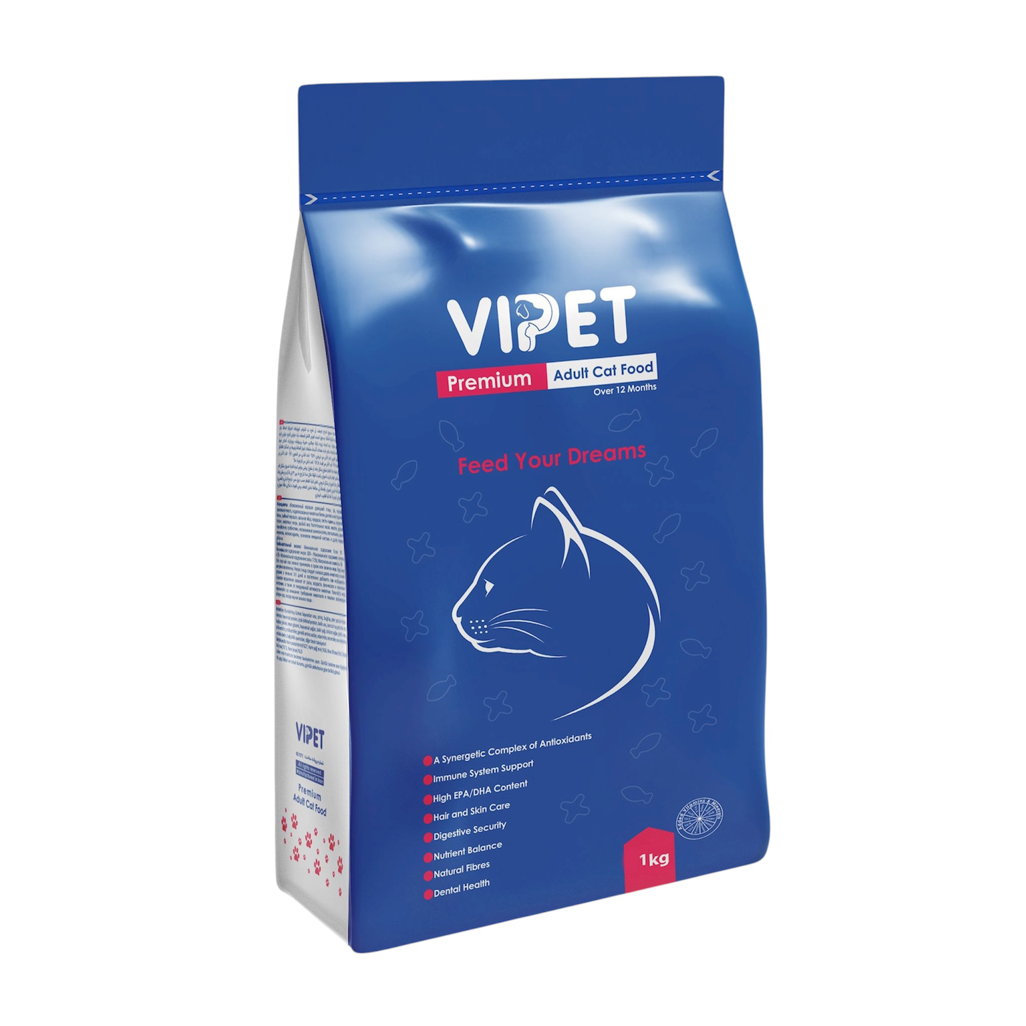 غذای خشک گربه بالغ وی پت مدل پرمیوم وزن 1 کیلوگرم