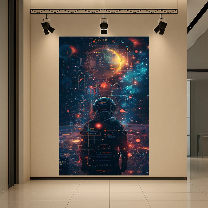 تابلو بوم طرح مخمل تکنولوژی مدل فناوری پیشرفته کد AR3059266