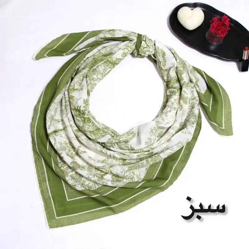 روسری زنانه مدل نخی لاکچری طرح جنگل کد 8000