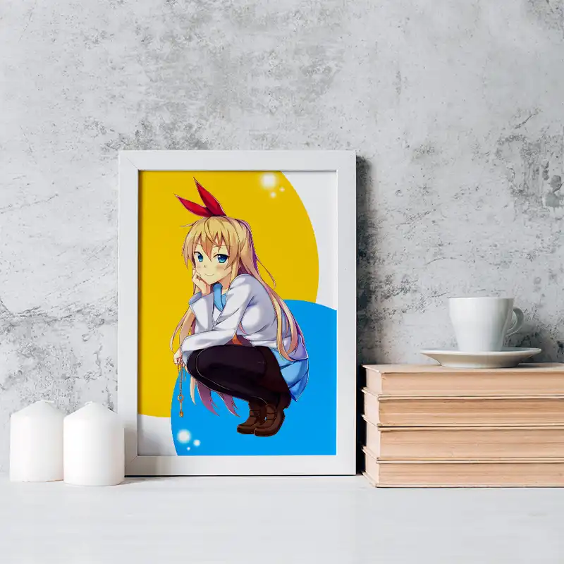 تابلو خندالو مدل انیمه عشق دروغین کد 17164