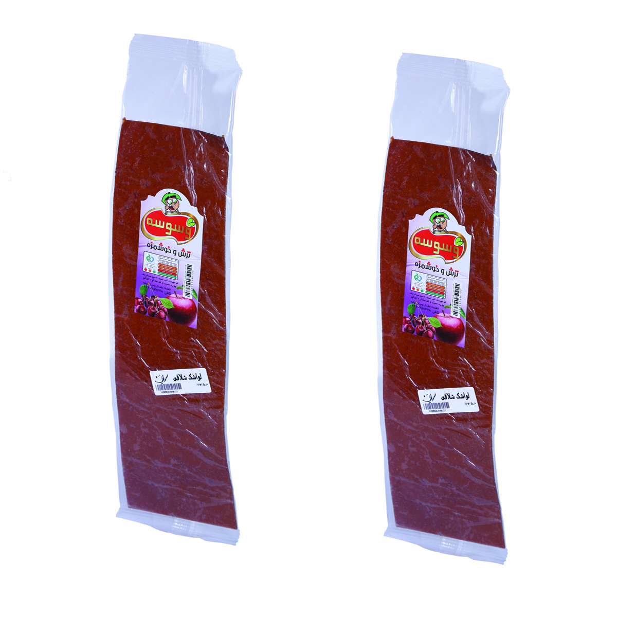 لواشک تخت وسوسه -100 گرم بسته 2 عددی