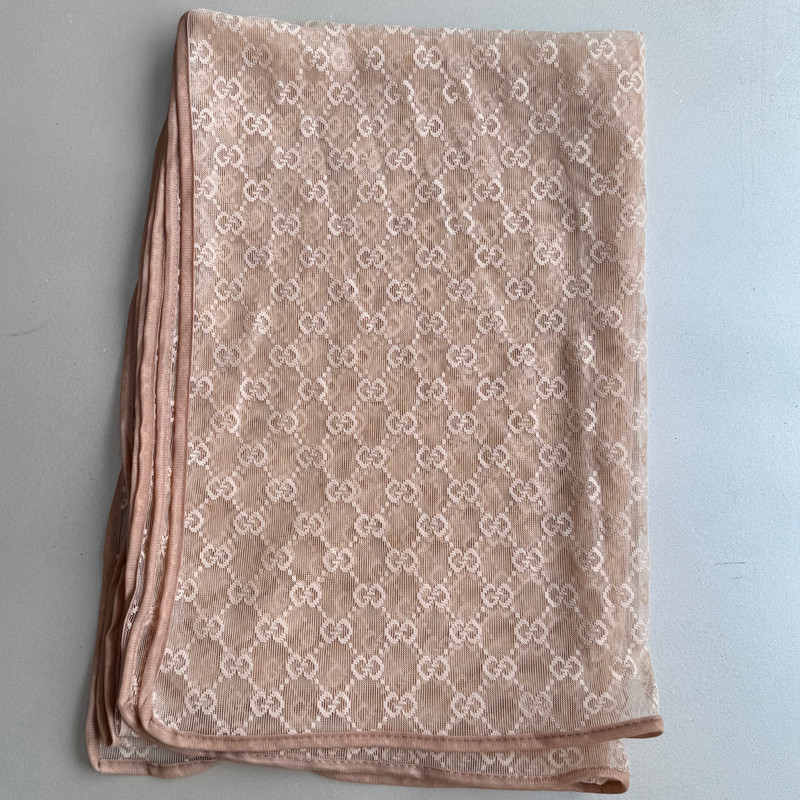 شال زنانه مدل توری گیپور زنجیری مجلسی دور نوار دوزی