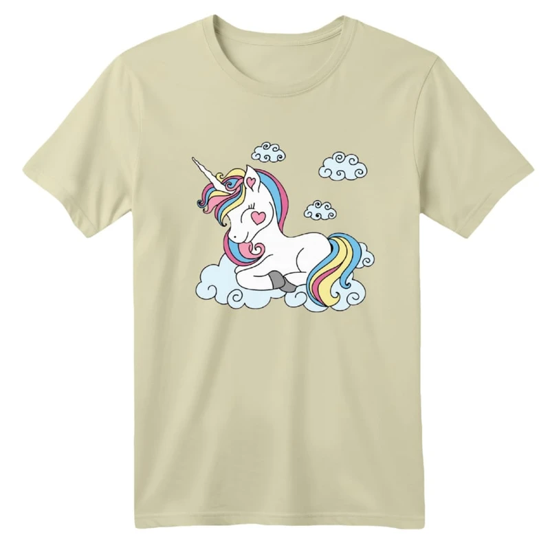 تی شرت آستین کوتاه بچگانه مدل یونیکورن کد ۱۷