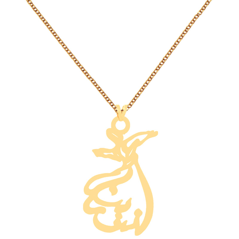 گردنبند طلا 18 عیار زنانه کرابو طرح رقص سماع مدل Kr7110