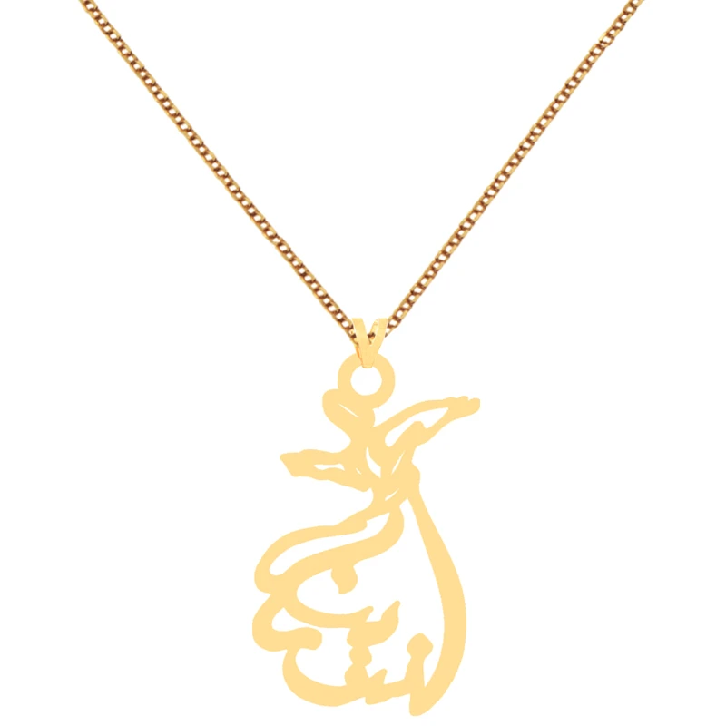 گردنبند طلا 18 عیار زنانه کرابو طرح رقص سماع مدل Kr7110