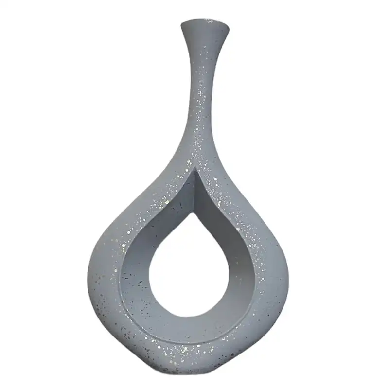 گلدان مدل اشکی طرح کروم مجموعه ۲ عددی