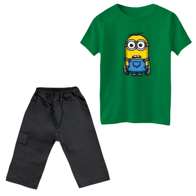ست تی‌شرت و شلوارک پسرانه مدل مینیون کد 13
